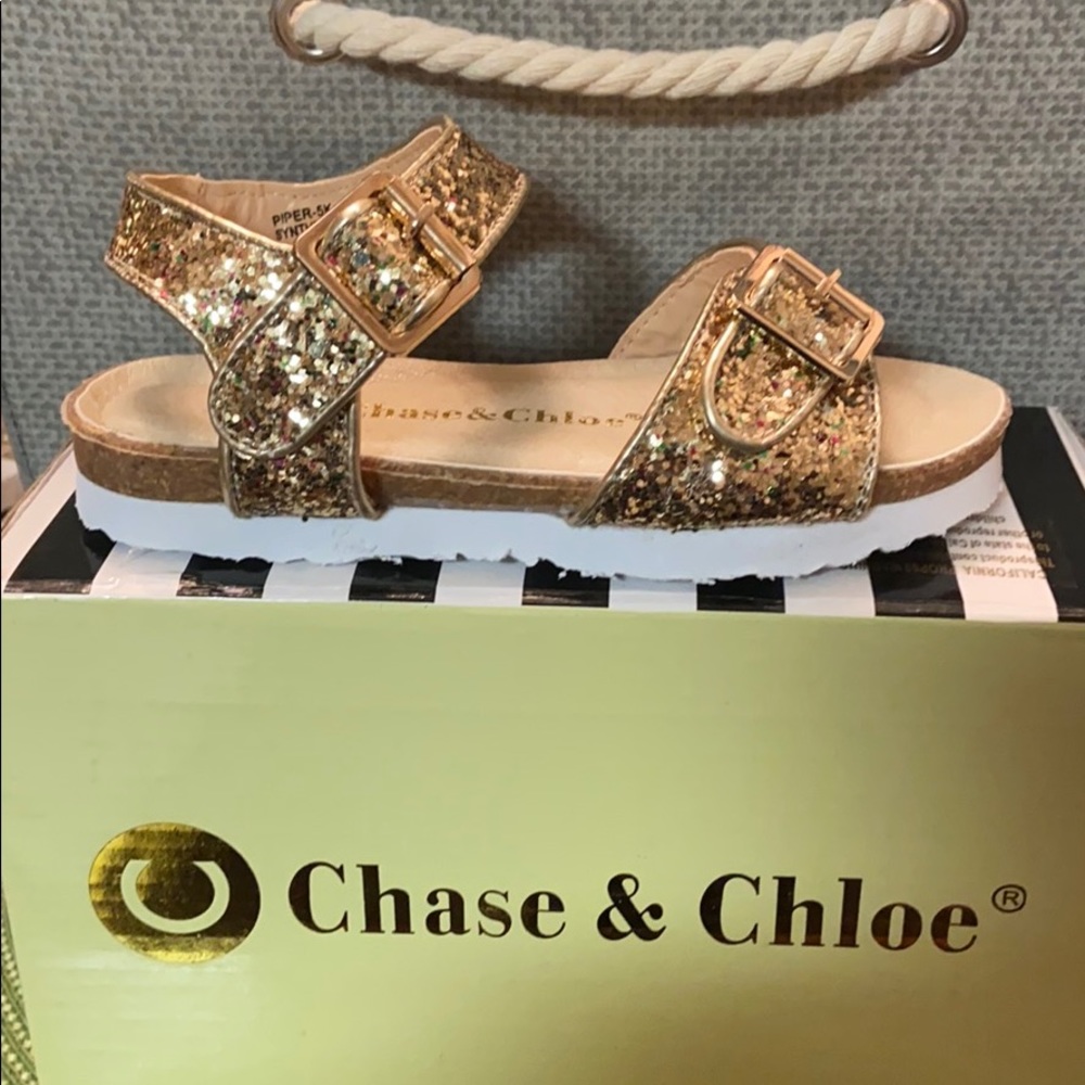 Gold Glitter Sandals